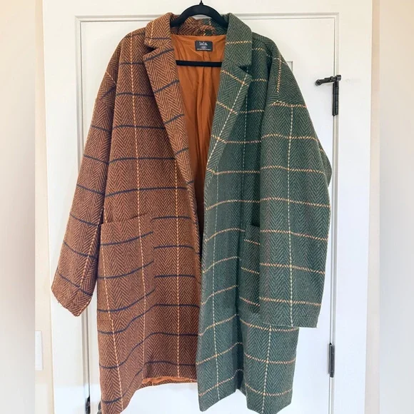 Dressed in Lala OG Scorpio Coat Brown/Green Size 2X/3X - Picture 2 of 11